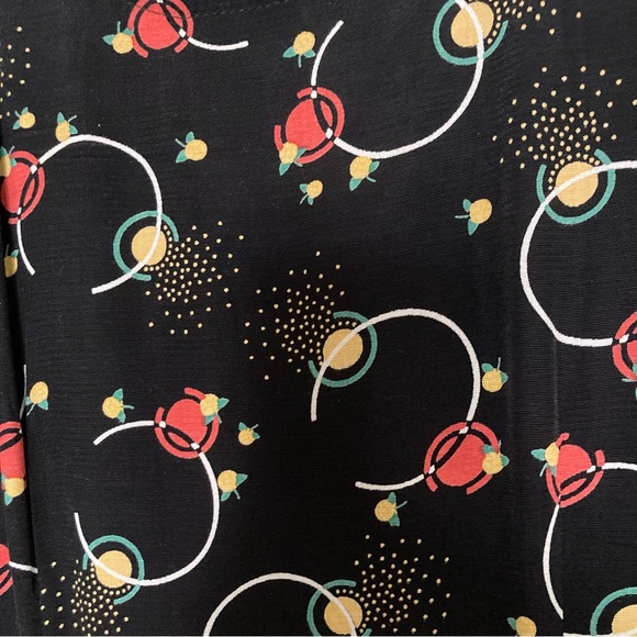 Incredible Bus Stop x Joanie Black Patterned Midi Dress - Picture 9 of 11